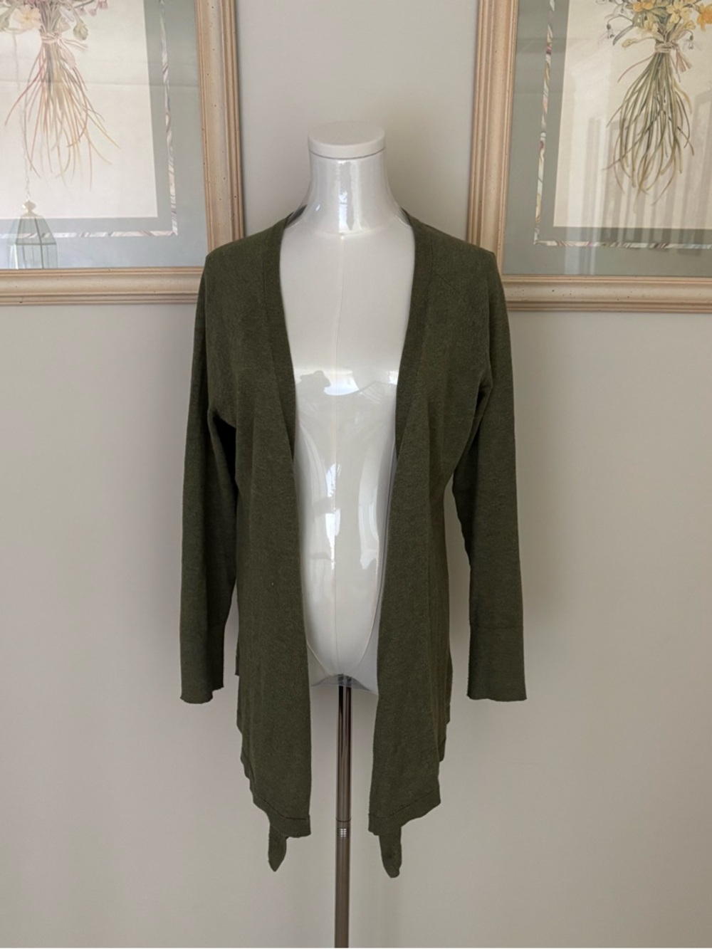 Patagonia Olive Open Front Cardigan
